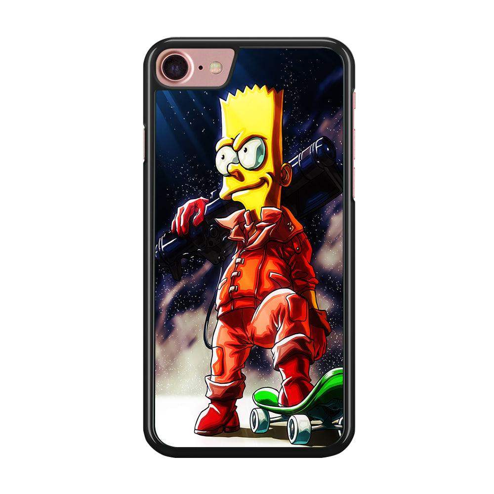 Bart Simpson Troops iPhone SE 2020 Case-Rubber / Black (2D Case)-Xtracase