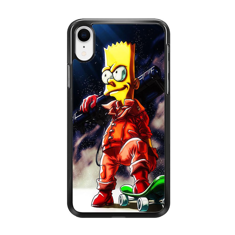 Bart Simpson Troops iPhone XR Case-Rubber / Black (2D Case)-Xtracase