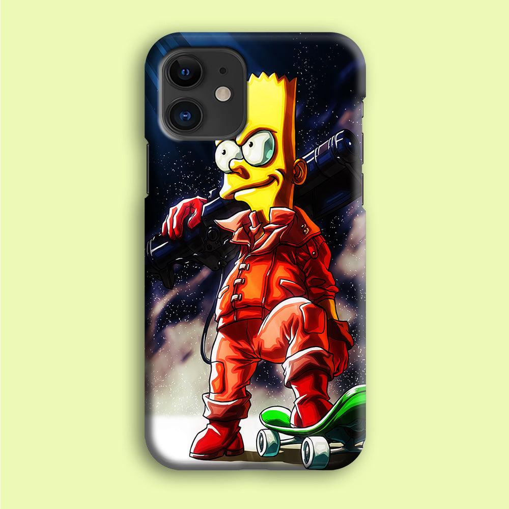 Bart Simpson Troops iPhone 12 Case-Plastic / Full Wrap (3D Case)-Xtracase