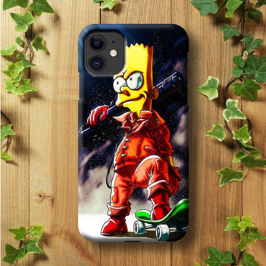 Bart Simpson Troops iPhone 11 Case-Plastic / Full Wrap (3D Case)-Xtracase