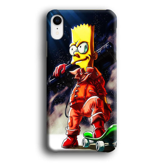 Bart Simpson Troops iPhone XR Case-Plastic / Full Wrap (3D Case)-Xtracase