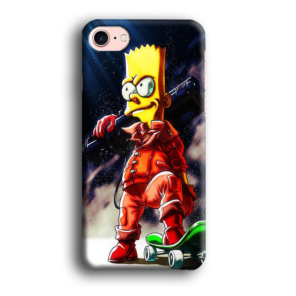 Bart Simpson Troops iPhone SE 2020 Case-Plastic / Full Wrap (3D Case)-Xtracase