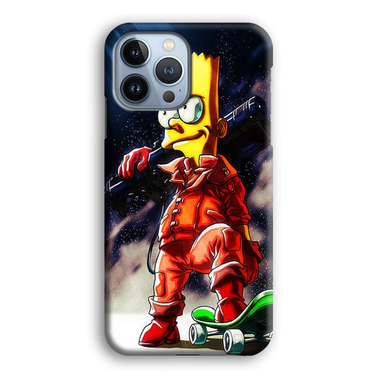 Bart Simpson Troops iPhone 13 Pro Max Case-Plastic / Full Wrap (3D Case)-Xtracase