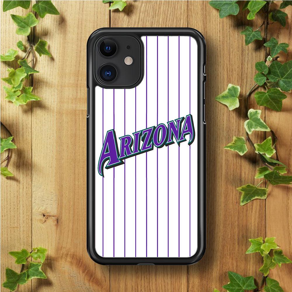 Baseball Arizona Diamondbacks MLB 001 iPhone 11 Case-Rubber / Black (2D Case)-Xtracase