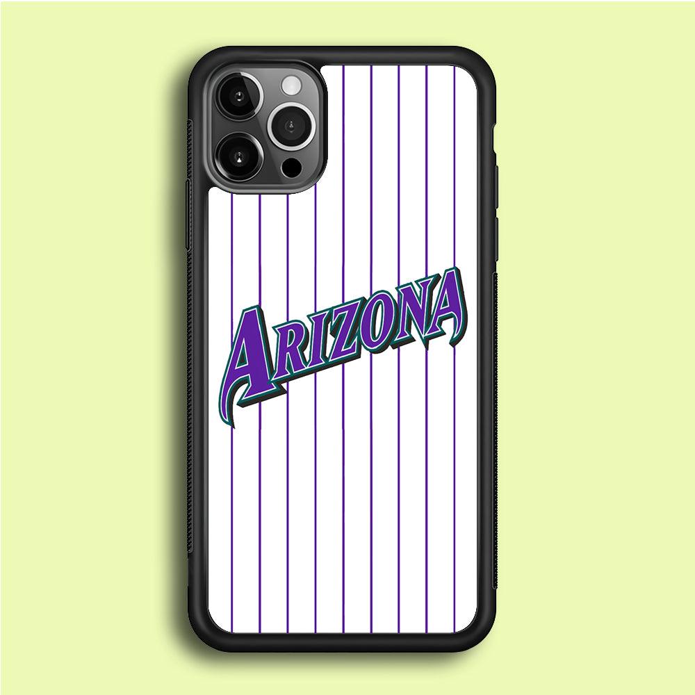 Baseball Arizona Diamondbacks MLB 001 iPhone 12 Pro Case-Rubber / Black (2D Case)-Xtracase