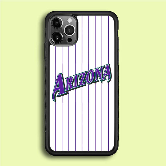 Baseball Arizona Diamondbacks MLB 001 iPhone 12 Pro Case-Rubber / Black (2D Case)-Xtracase