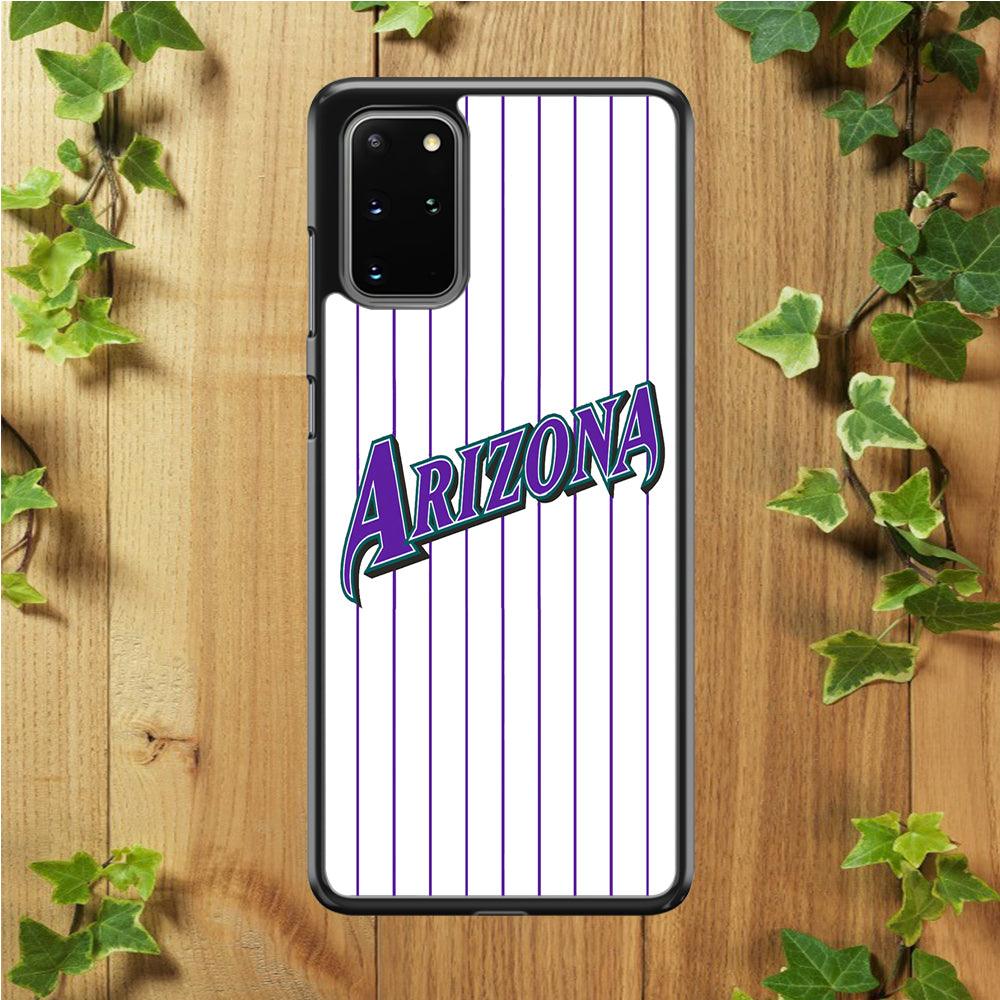 Baseball Arizona Diamondbacks MLB 001 Samsung Galaxy S20 Plus Case-Rubber / White (2D Case)-Xtracase