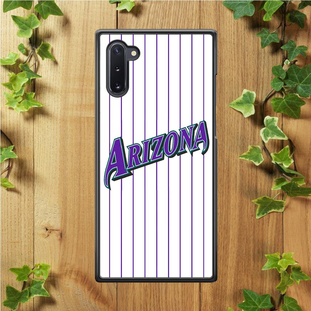 Baseball Arizona Diamondbacks MLB 001 Samsung Galaxy Note 10 Case-Rubber / White (2D Case)-Xtracase