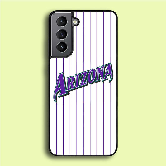 Baseball Arizona Diamondbacks MLB 001 Samsung Galaxy S21 Case-Rubber / Black (2D Case)-Xtracase