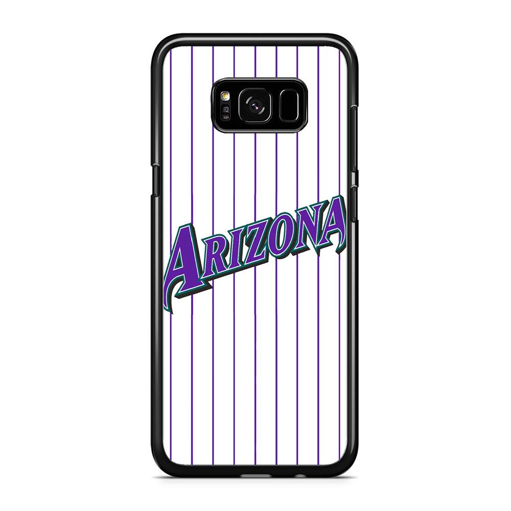 Baseball Arizona Diamondbacks MLB 001 Samsung Galaxy S8 Case-Rubber / Black (2D Case)-Xtracase