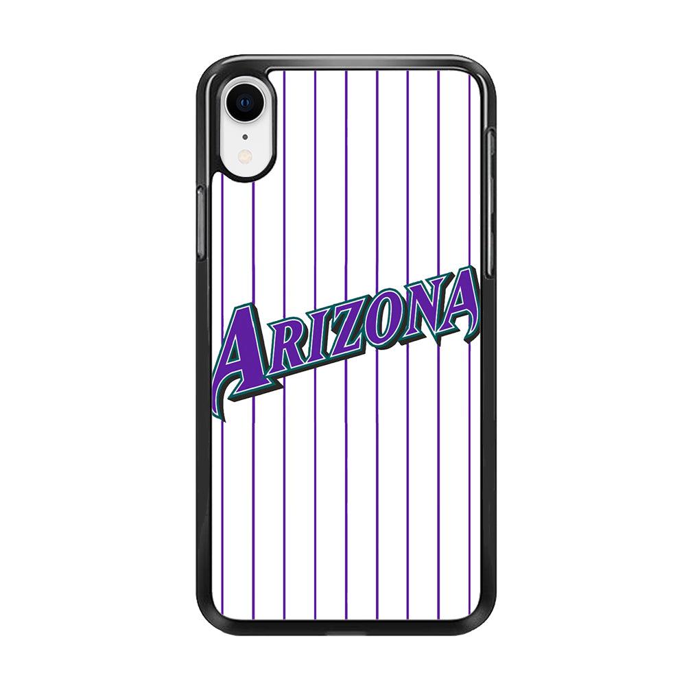 Baseball Arizona Diamondbacks MLB 001 iPhone XR Case-Rubber / Black (2D Case)-Xtracase