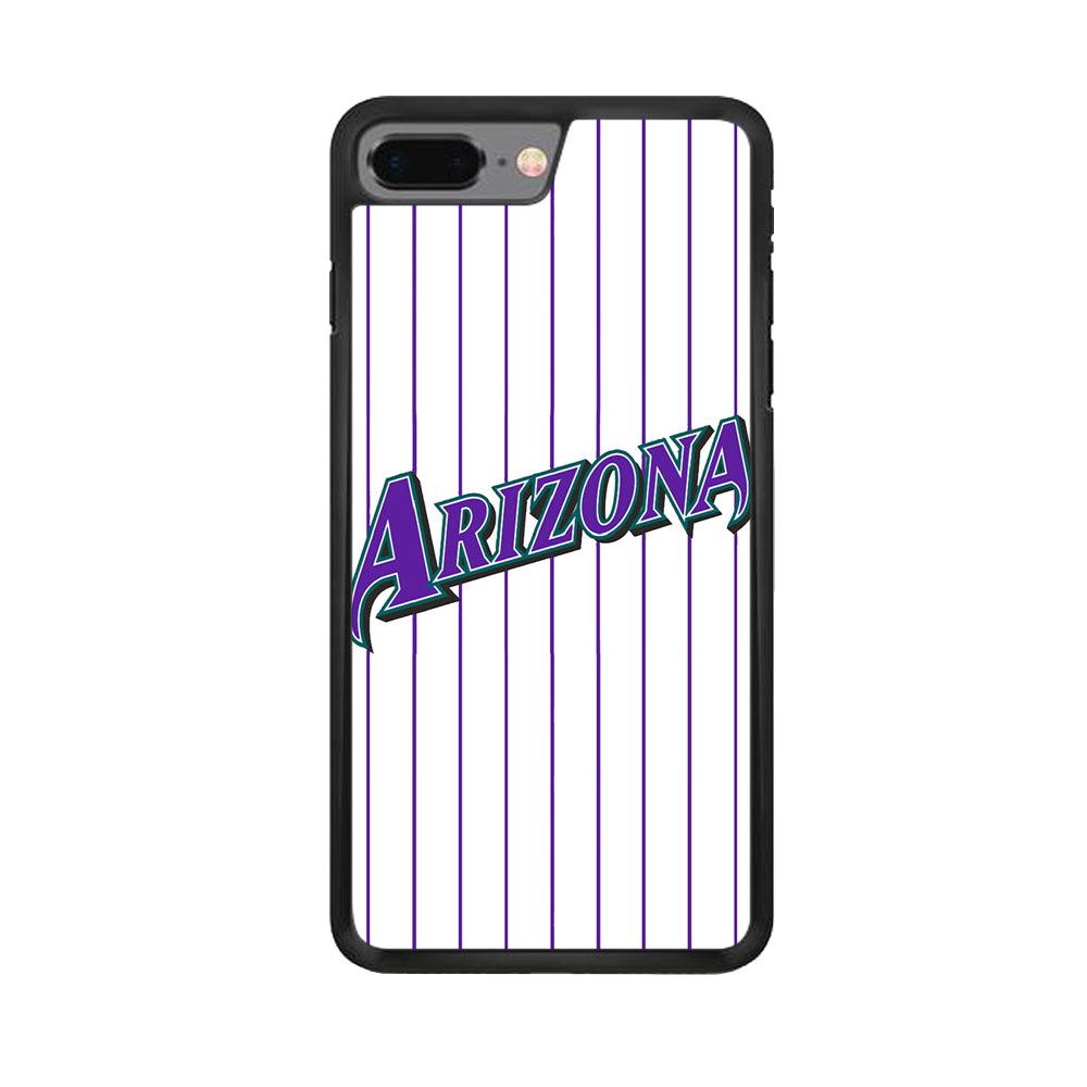 Baseball Arizona Diamondbacks MLB 001 iPhone 8 Plus Case-Rubber / Black (2D Case)-Xtracase