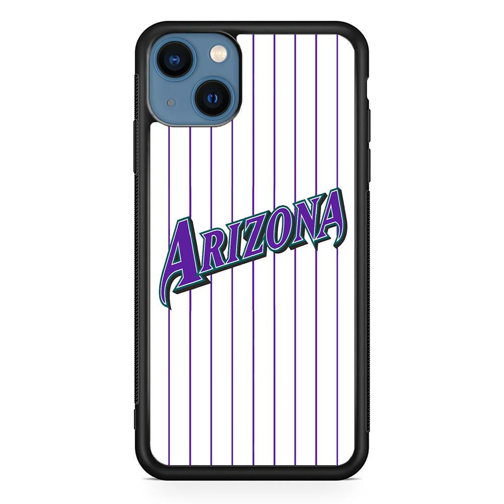 Baseball Arizona Diamondbacks MLB 001 iPhone 13 Mini Case-Rubber / Black (2D Case)-Xtracase