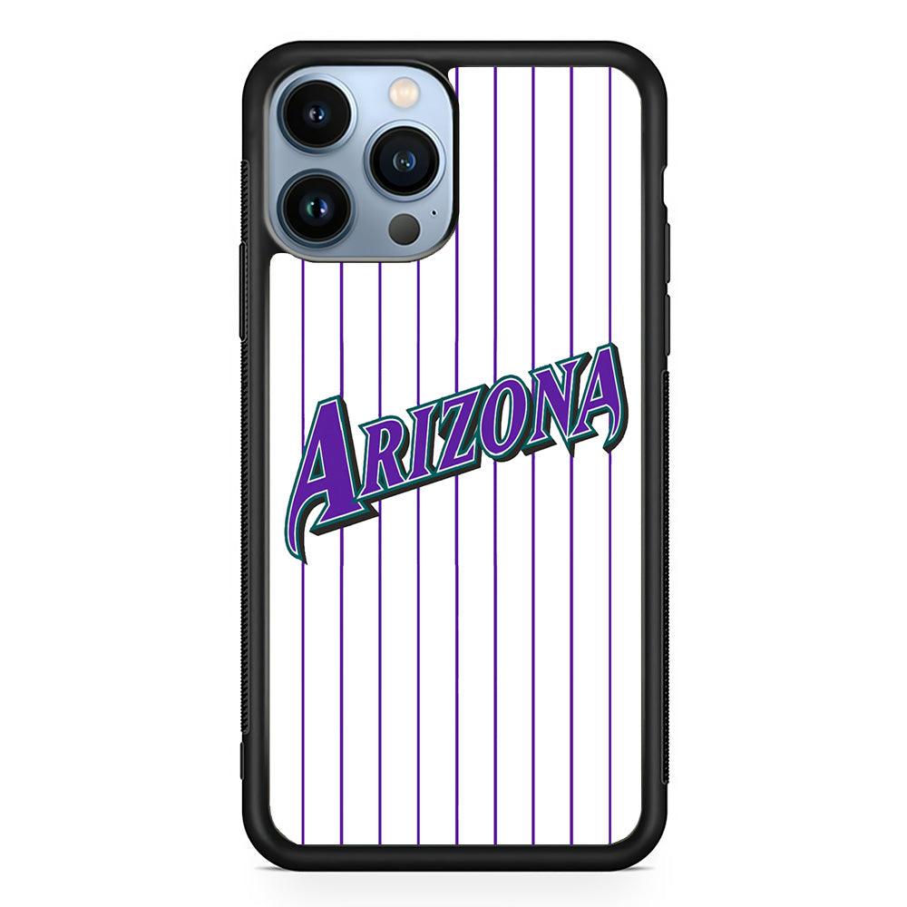 Baseball Arizona Diamondbacks MLB 001 iPhone 13 Pro Case-Rubber / Black (2D Case)-Xtracase