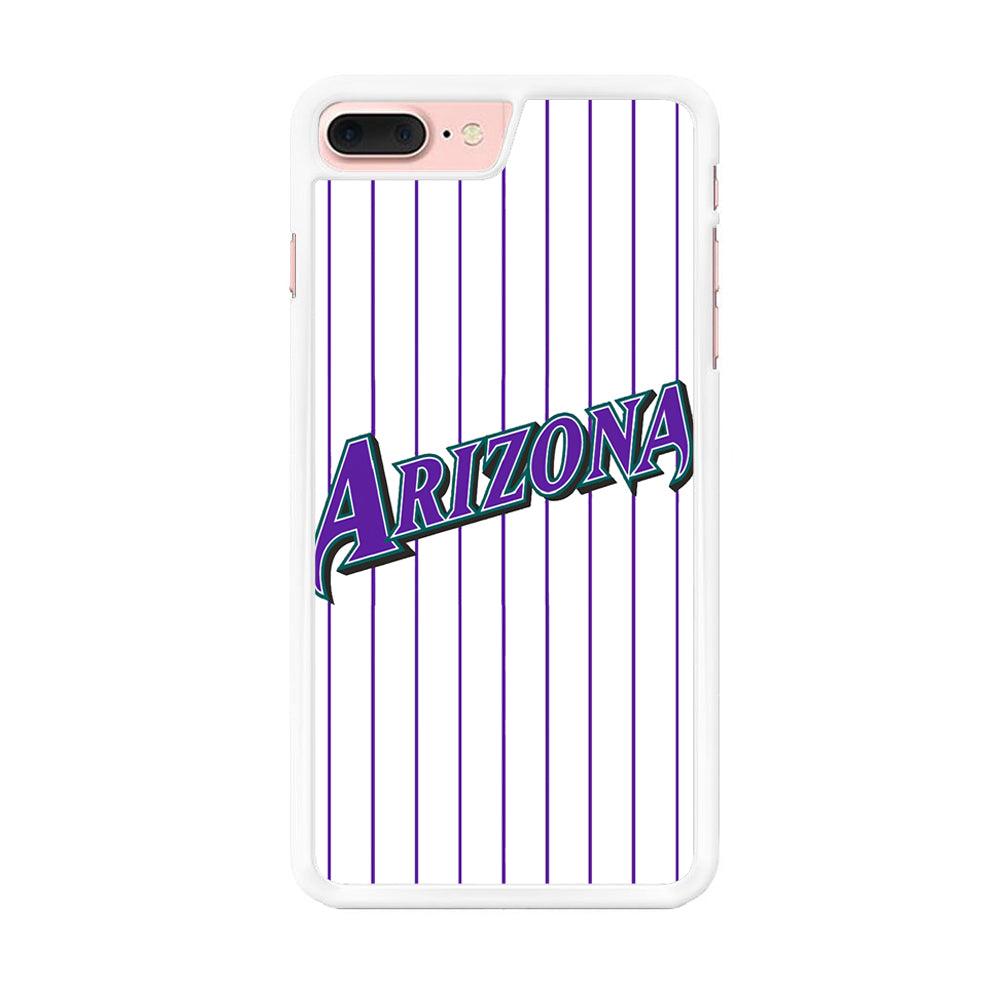 Baseball Arizona Diamondbacks MLB 001 iPhone 8 Plus Case-Rubber / White (2D Case)-Xtracase