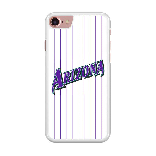Baseball Arizona Diamondbacks MLB 001 iPhone SE 2020 Case-Rubber / White (2D Case)-Xtracase