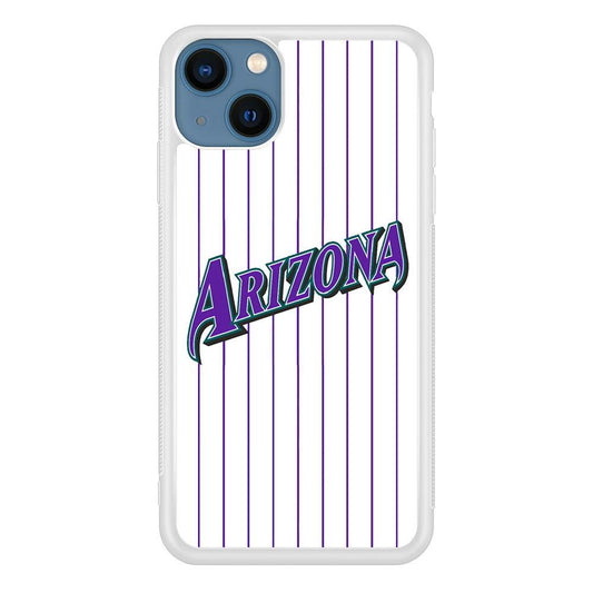 Baseball Arizona Diamondbacks MLB 001 iPhone 13 Mini Case-Rubber / White (2D Case)-Xtracase