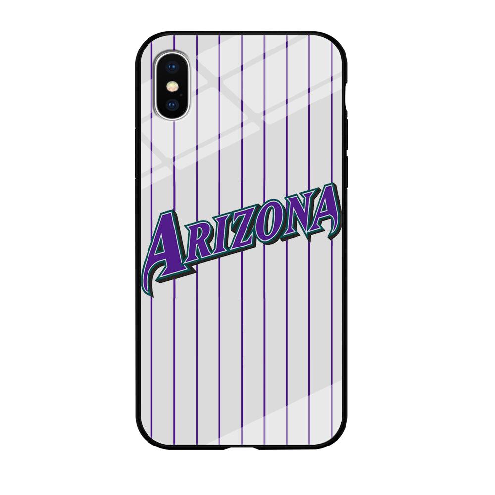 Baseball Arizona Diamondbacks MLB 001 iPhone Xs Case-Tempered Glass Case-Xtracase