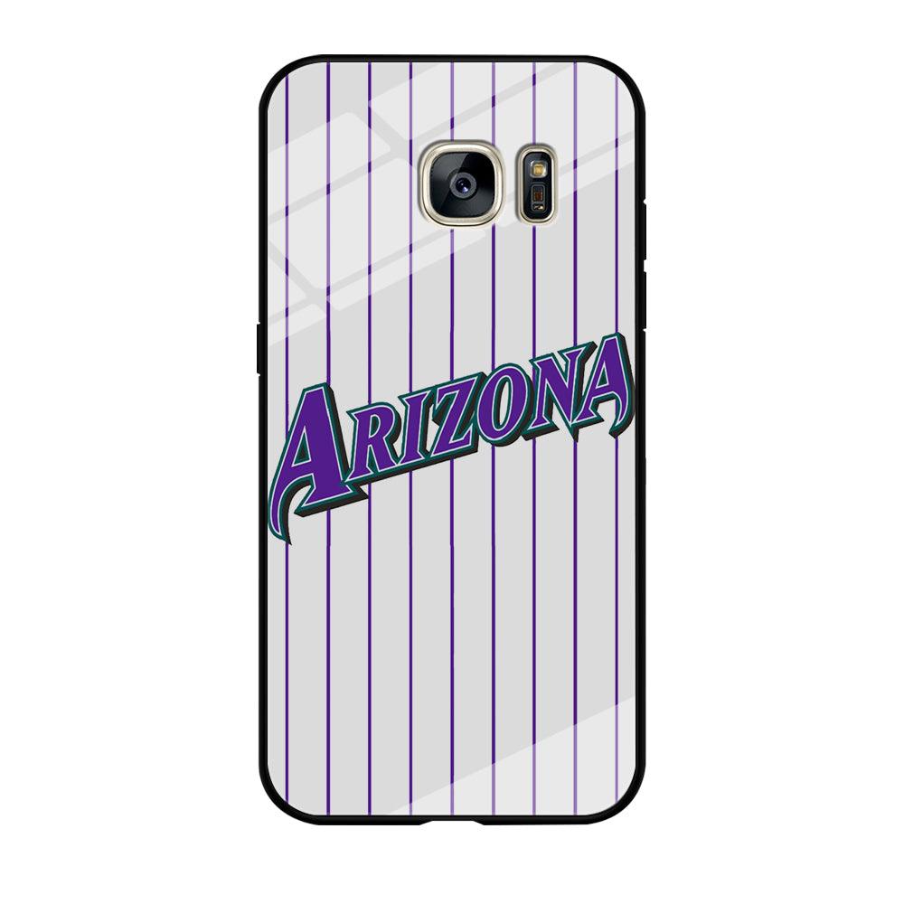 Baseball Arizona Diamondbacks MLB 001 Samsung Galaxy S7 Edge Case-Tempered Glass Case-Xtracase