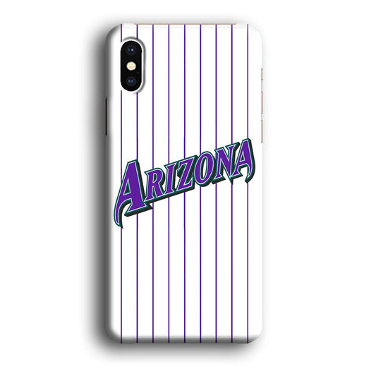 Baseball Arizona Diamondbacks MLB 001 iPhone X Case-Plastic / Full Wrap (3D Case)-Xtracase