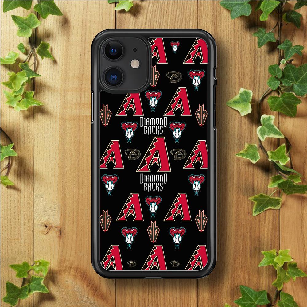 Baseball Arizona Diamondbacks MLB 002 iPhone 11 Case-Rubber / Black (2D Case)-Xtracase