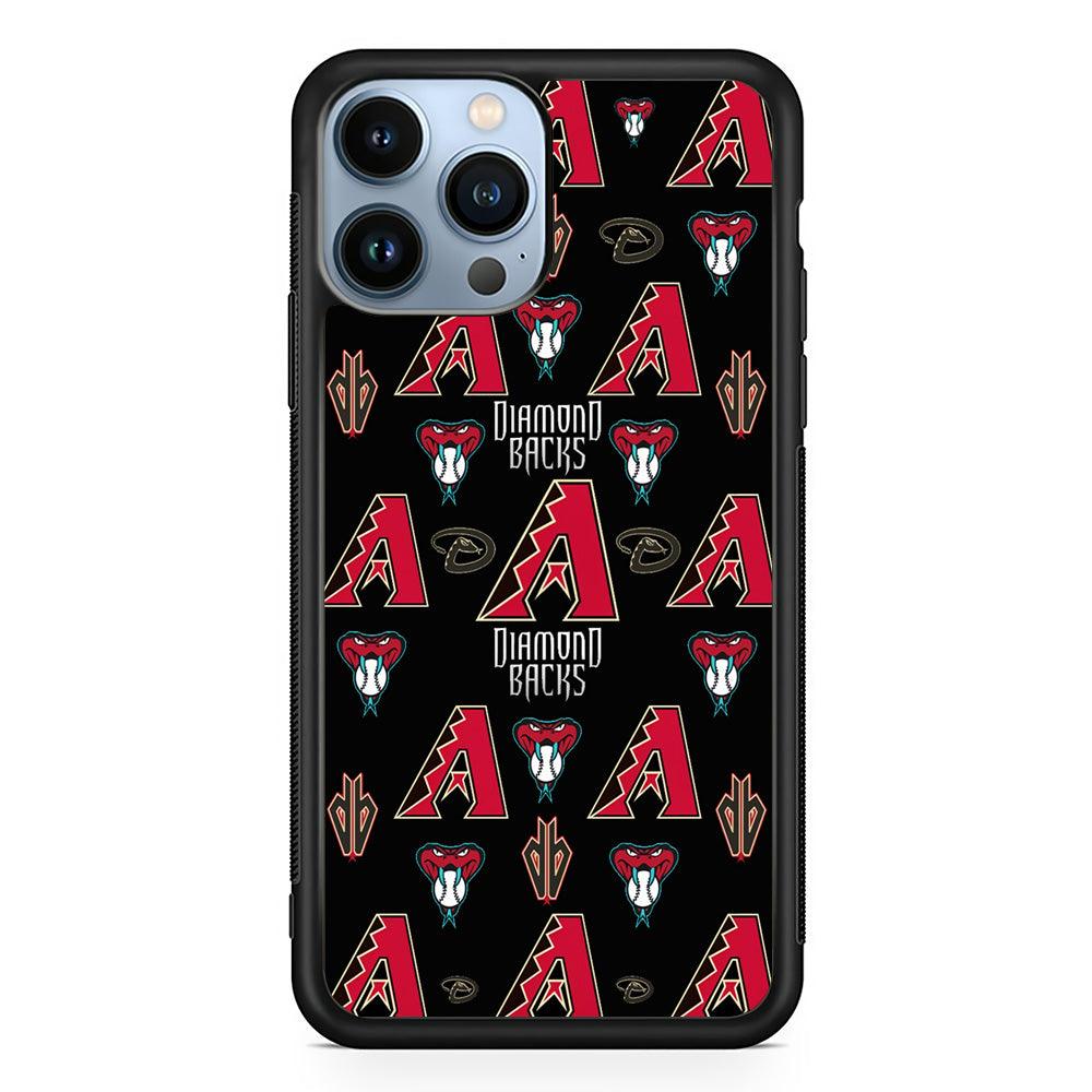 Baseball Arizona Diamondbacks MLB 002 iPhone 13 Pro Case-Rubber / Black (2D Case)-Xtracase