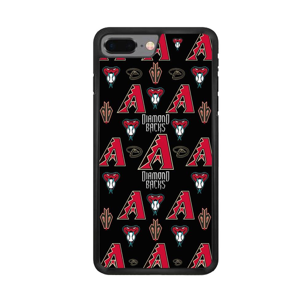 Baseball Arizona Diamondbacks MLB 002 iPhone 7 Plus Case-Rubber / Black (2D Case)-Xtracase