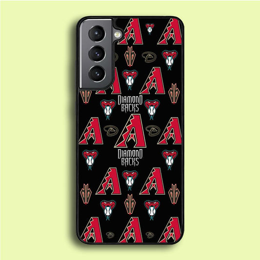 Baseball Arizona Diamondbacks MLB 002 Samsung Galaxy S21 Case-Rubber / White (2D Case)-Xtracase