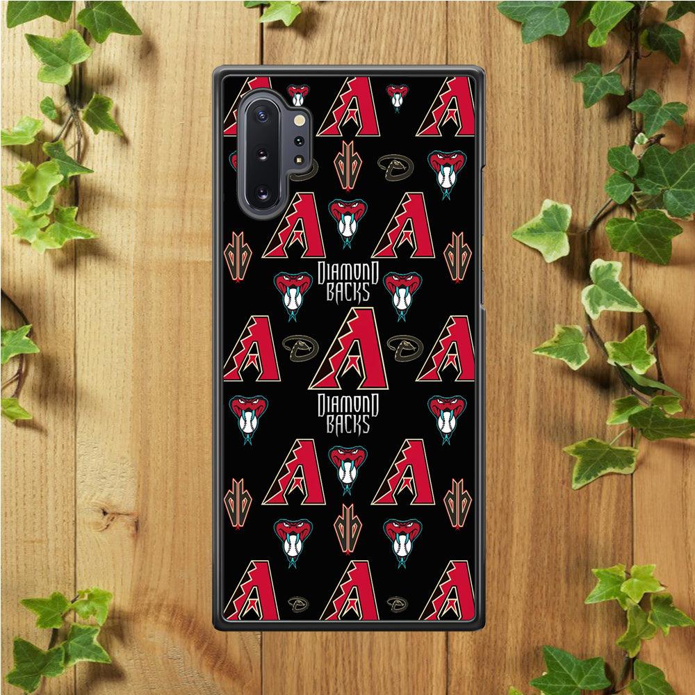 Baseball Arizona Diamondbacks MLB 002 Samsung Galaxy Note 10 Plus Case-Rubber / Black (2D Case)-Xtracase