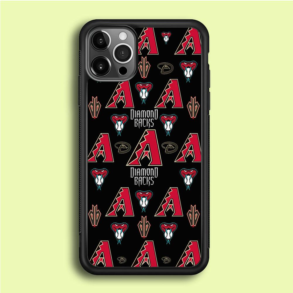 Baseball Arizona Diamondbacks MLB 002 iPhone 12 Pro Case-Rubber / Black (2D Case)-Xtracase