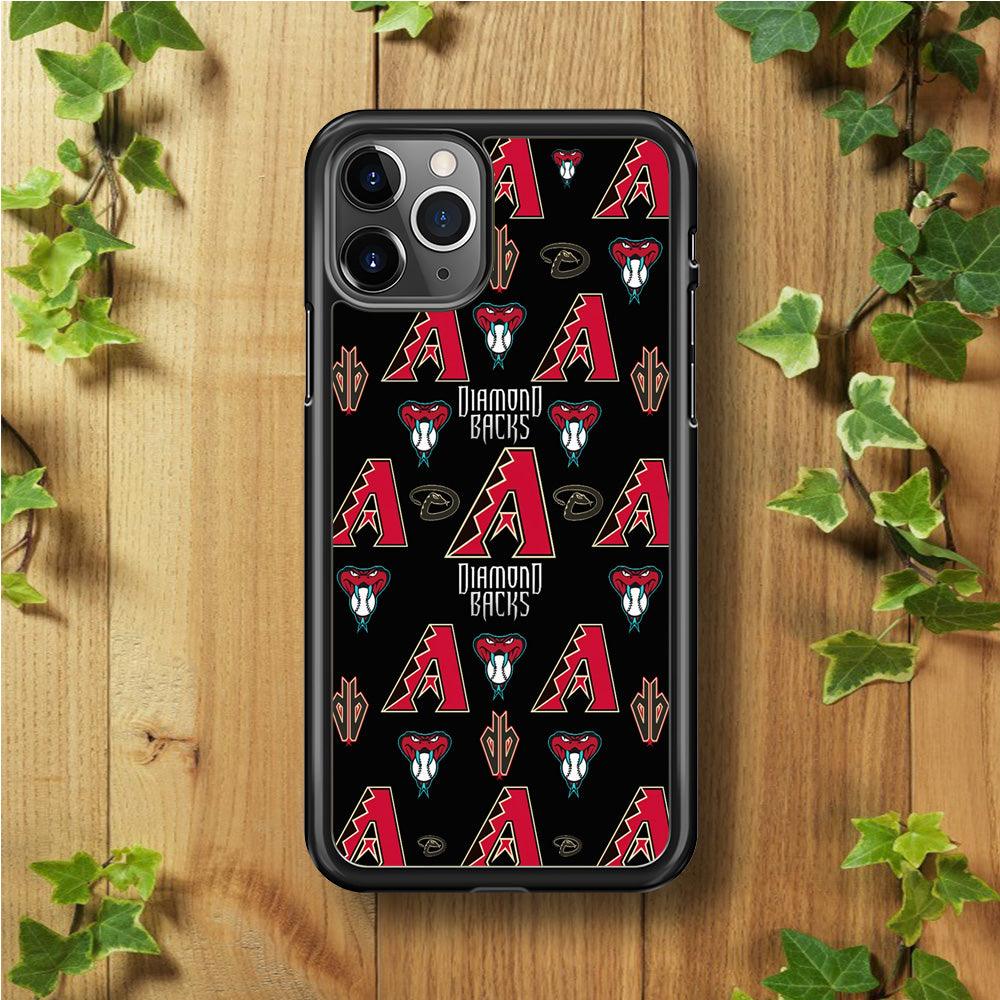 Baseball Arizona Diamondbacks MLB 002 iPhone 11 Pro Case-Rubber / Black (2D Case)-Xtracase