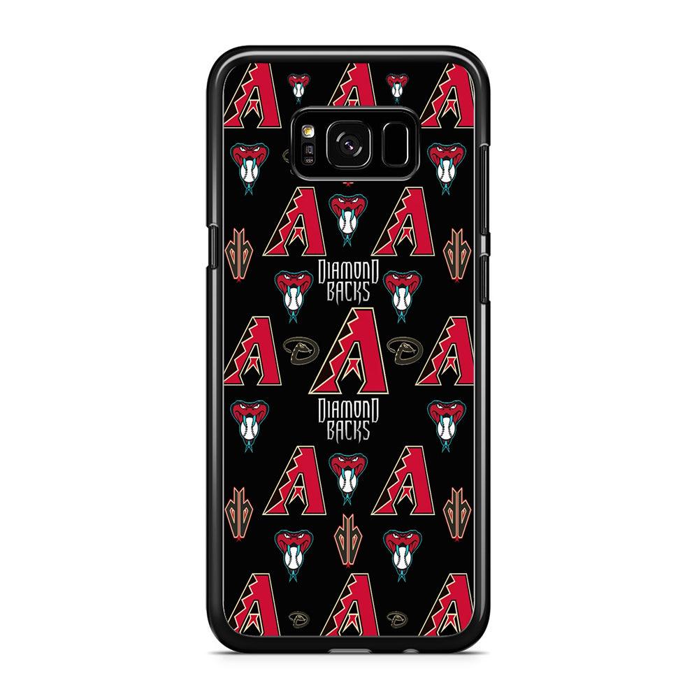 Baseball Arizona Diamondbacks MLB 002 Samsung Galaxy S8 Case-Rubber / Black (2D Case)-Xtracase