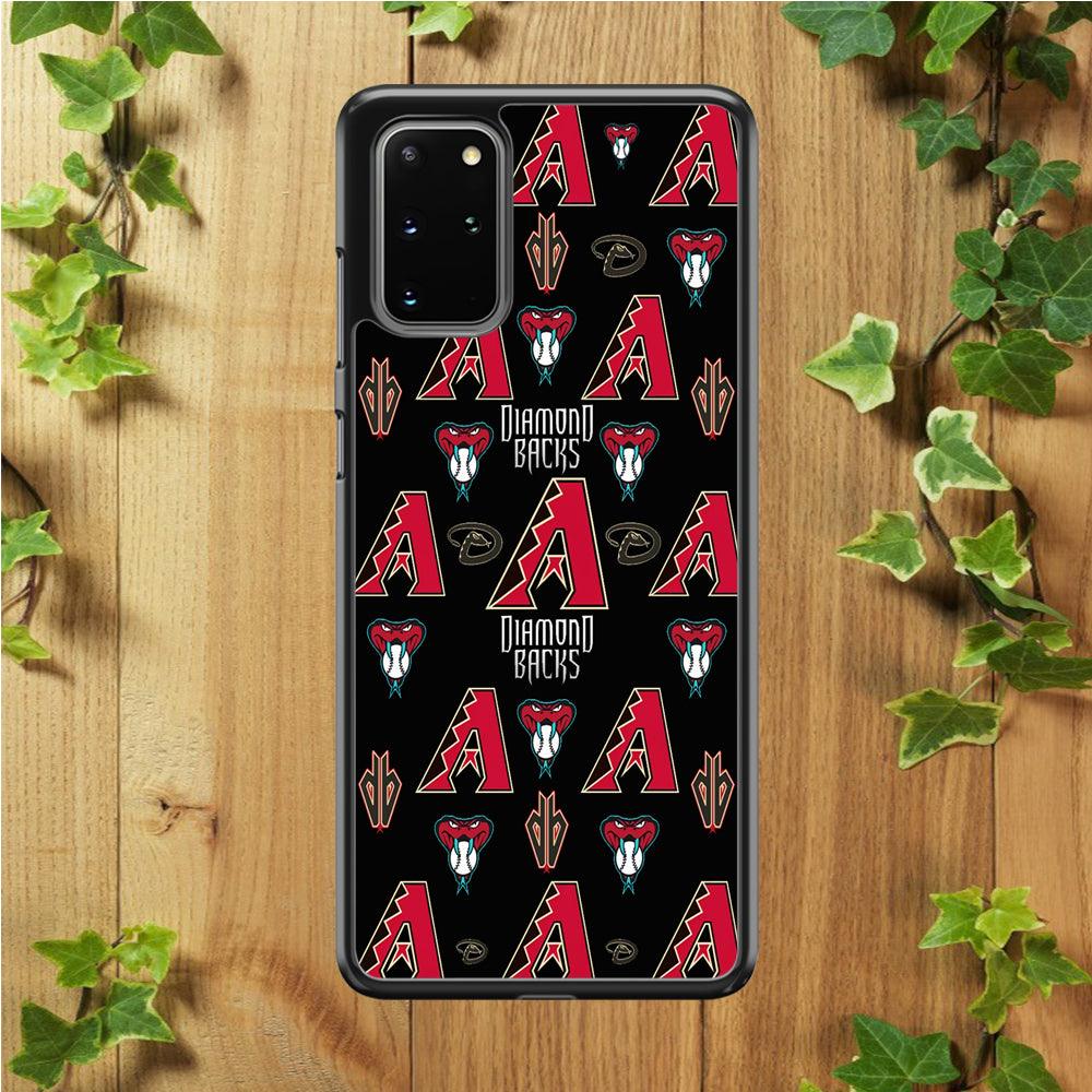 Baseball Arizona Diamondbacks MLB 002 Samsung Galaxy S20 Plus Case-Rubber / White (2D Case)-Xtracase