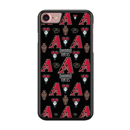 Baseball Arizona Diamondbacks MLB 002 iPhone SE 2020 Case-Rubber / Black (2D Case)-Xtracase