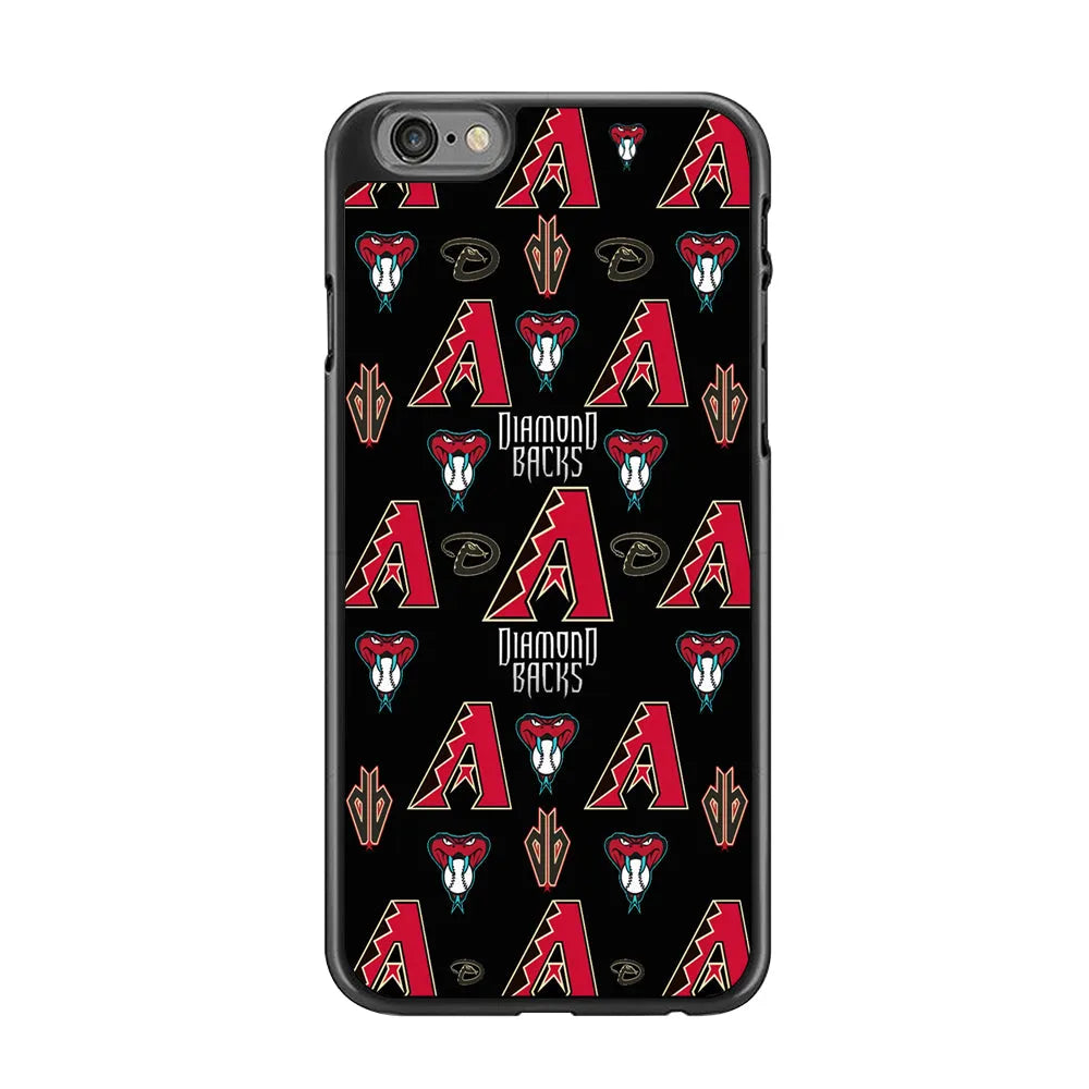 Baseball Arizona Diamondbacks MLB 002 iPhone 6 Plus | 6s Plus Case-Rubber / Black (2D Case)-Xtracase
