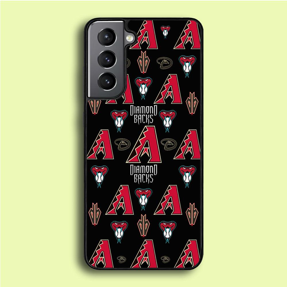 Baseball Arizona Diamondbacks MLB 002 Samsung Galaxy S21 Plus Case-Rubber / White (2D Case)-Xtracase