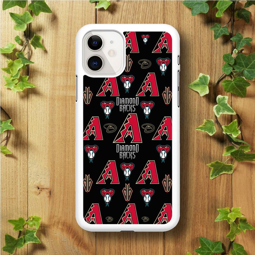 Baseball Arizona Diamondbacks MLB 002 iPhone 11 Case-Rubber / White (2D Case)-Xtracase