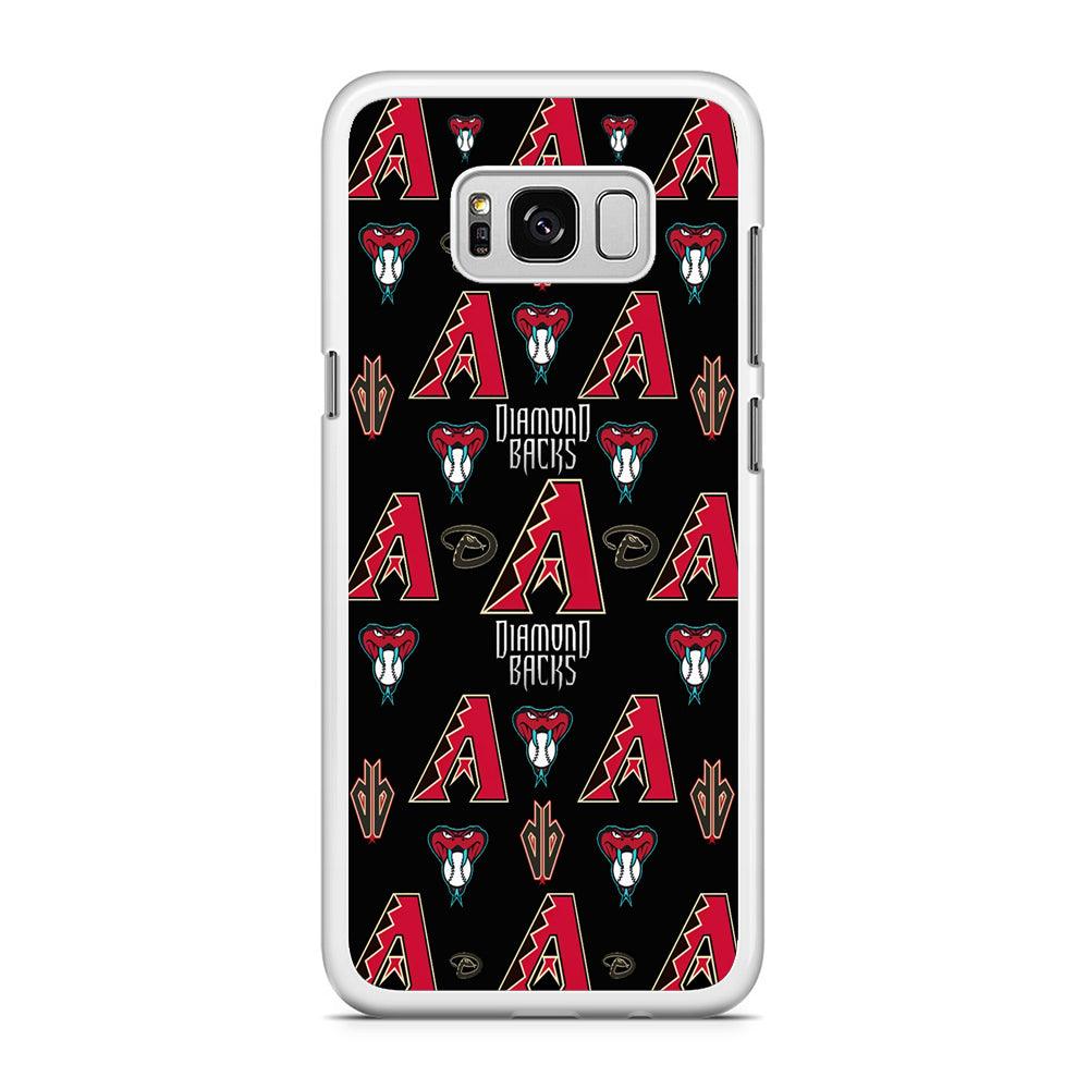 Baseball Arizona Diamondbacks MLB 002 Samsung Galaxy S8 Case-Rubber / White (2D Case)-Xtracase