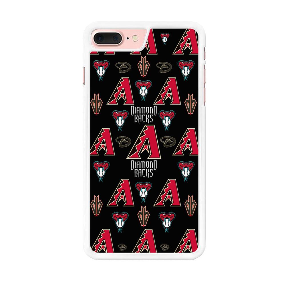 Baseball Arizona Diamondbacks MLB 002 iPhone 8 Plus Case-Rubber / White (2D Case)-Xtracase