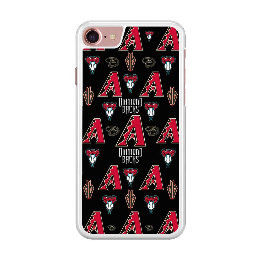 Baseball Arizona Diamondbacks MLB 002 iPhone 8 Case-Rubber / White (2D Case)-Xtracase