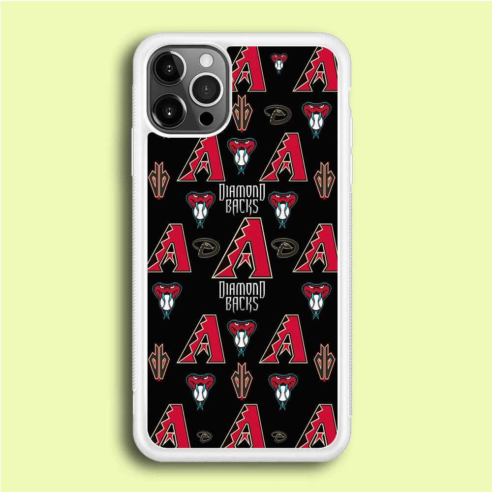 Baseball Arizona Diamondbacks MLB 002 iPhone 12 Pro Case-Rubber / White (2D Case)-Xtracase