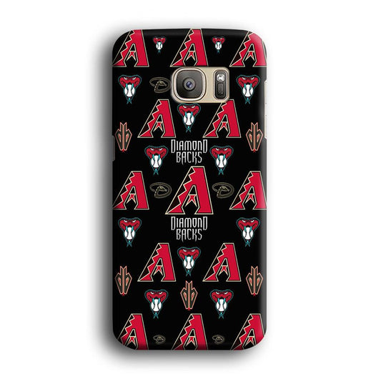 Baseball Arizona Diamondbacks MLB 002 Samsung Galaxy S7 Edge Case-Plastic / Full Wrap (3D Case)-Xtracase