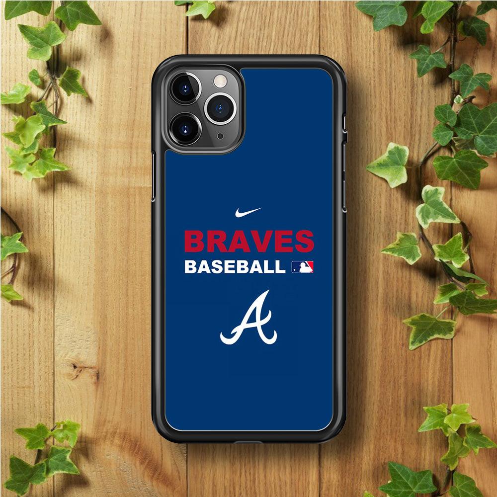 Baseball Atlanta Braves MLB 001 iPhone 11 Pro Case-Rubber / Black (2D Case)-Xtracase
