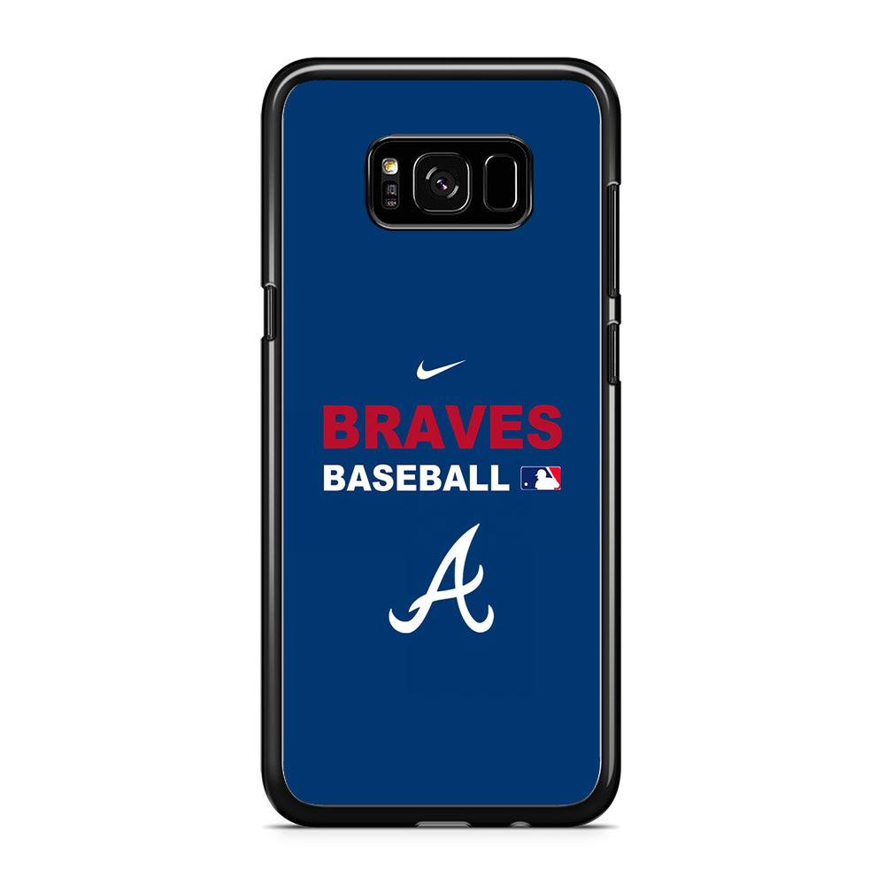 Baseball Atlanta Braves MLB 001 Samsung Galaxy S8 Case-Rubber / Black (2D Case)-Xtracase