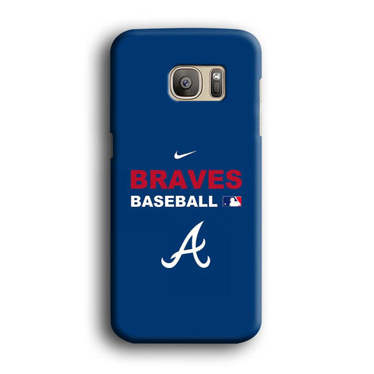 Baseball Atlanta Braves MLB 001 Samsung Galaxy S7 Edge Case-Plastic / Full Wrap (3D Case)-Xtracase