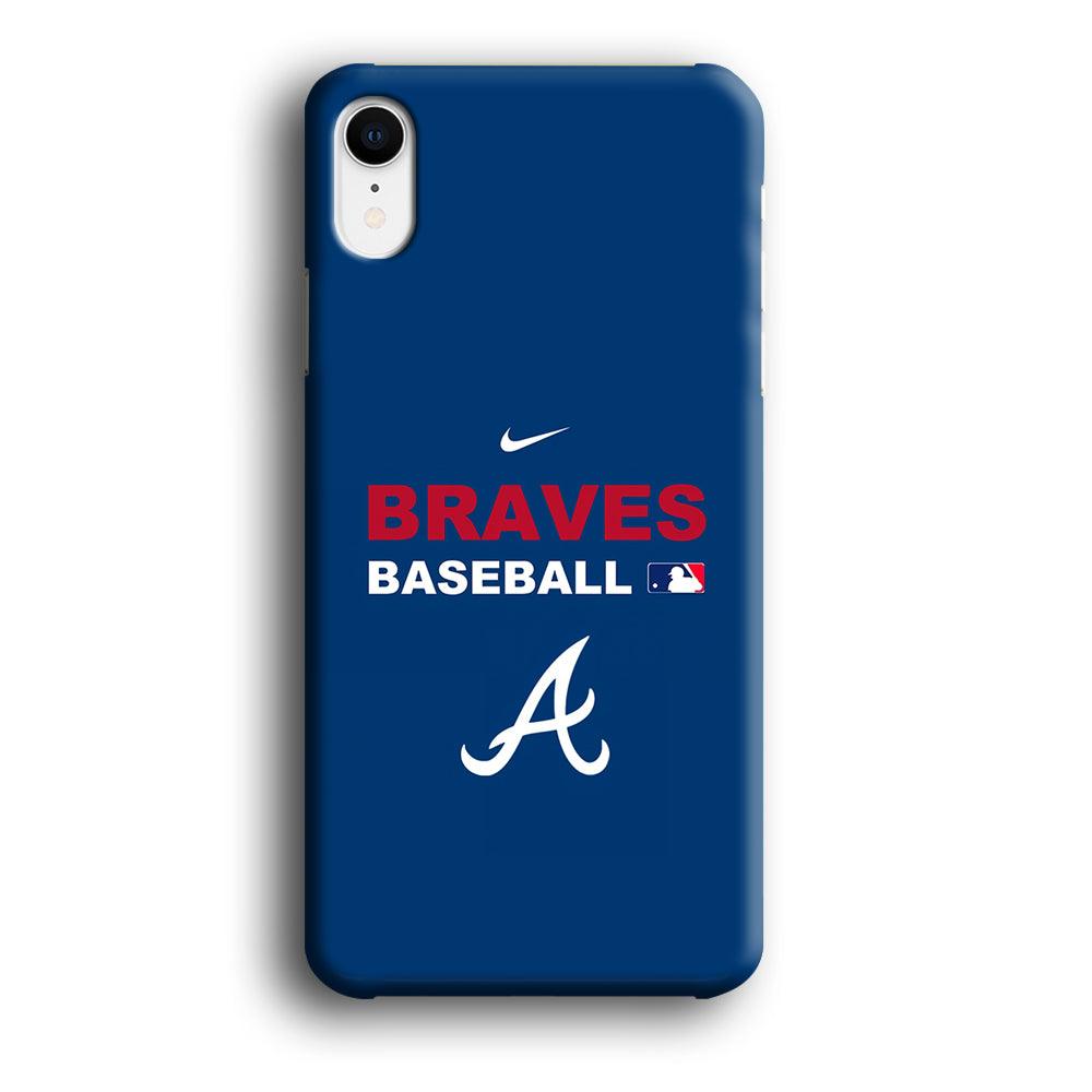 Baseball Atlanta Braves MLB 001 iPhone XR Case-Plastic / Full Wrap (3D Case)-Xtracase