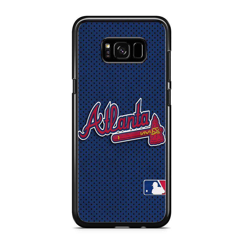 Baseball Atlanta Braves MLB 002 Samsung Galaxy S8 Plus Case-Rubber / Black (2D Case)-Xtracase