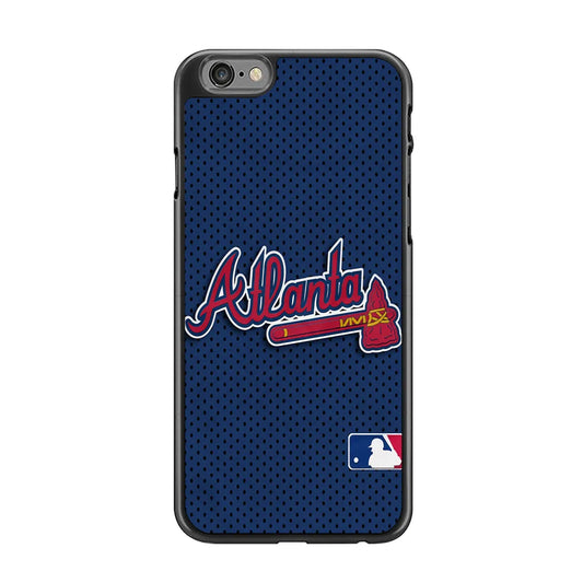 Baseball Atlanta Braves MLB 002 iPhone 6 Plus | 6s Plus Case-Rubber / Black (2D Case)-Xtracase