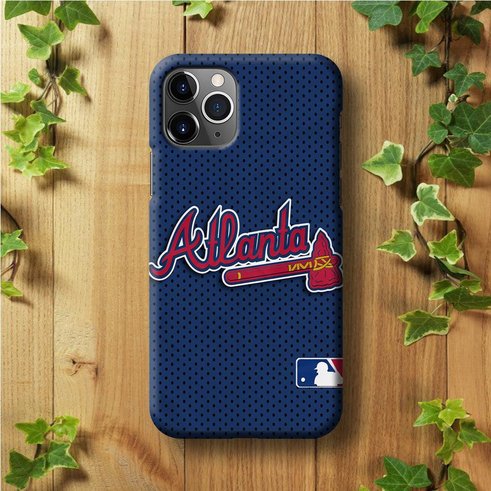 Baseball Atlanta Braves MLB 002 iPhone 11 Pro Max Case-Plastic / Full Wrap (3D Case)-Xtracase
