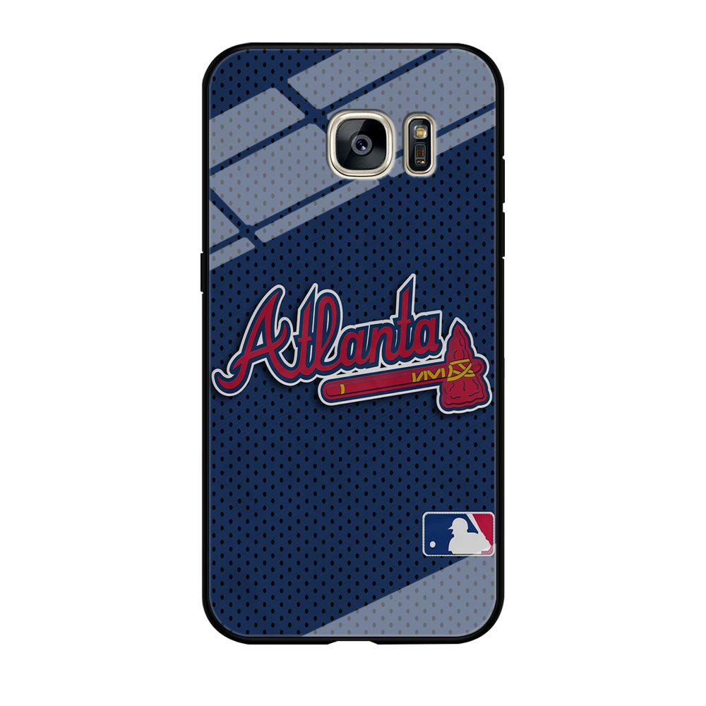 Baseball Atlanta Braves MLB 002 Samsung Galaxy S7 Edge Case-Tempered Glass Case-Xtracase